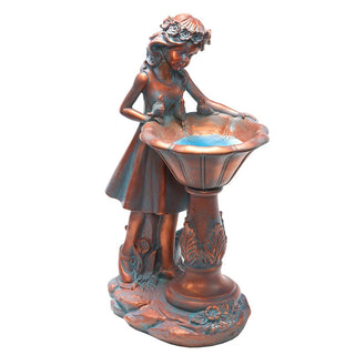 Solar Garden Girl Statue