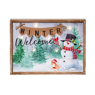 Winter Welcome LED Sign